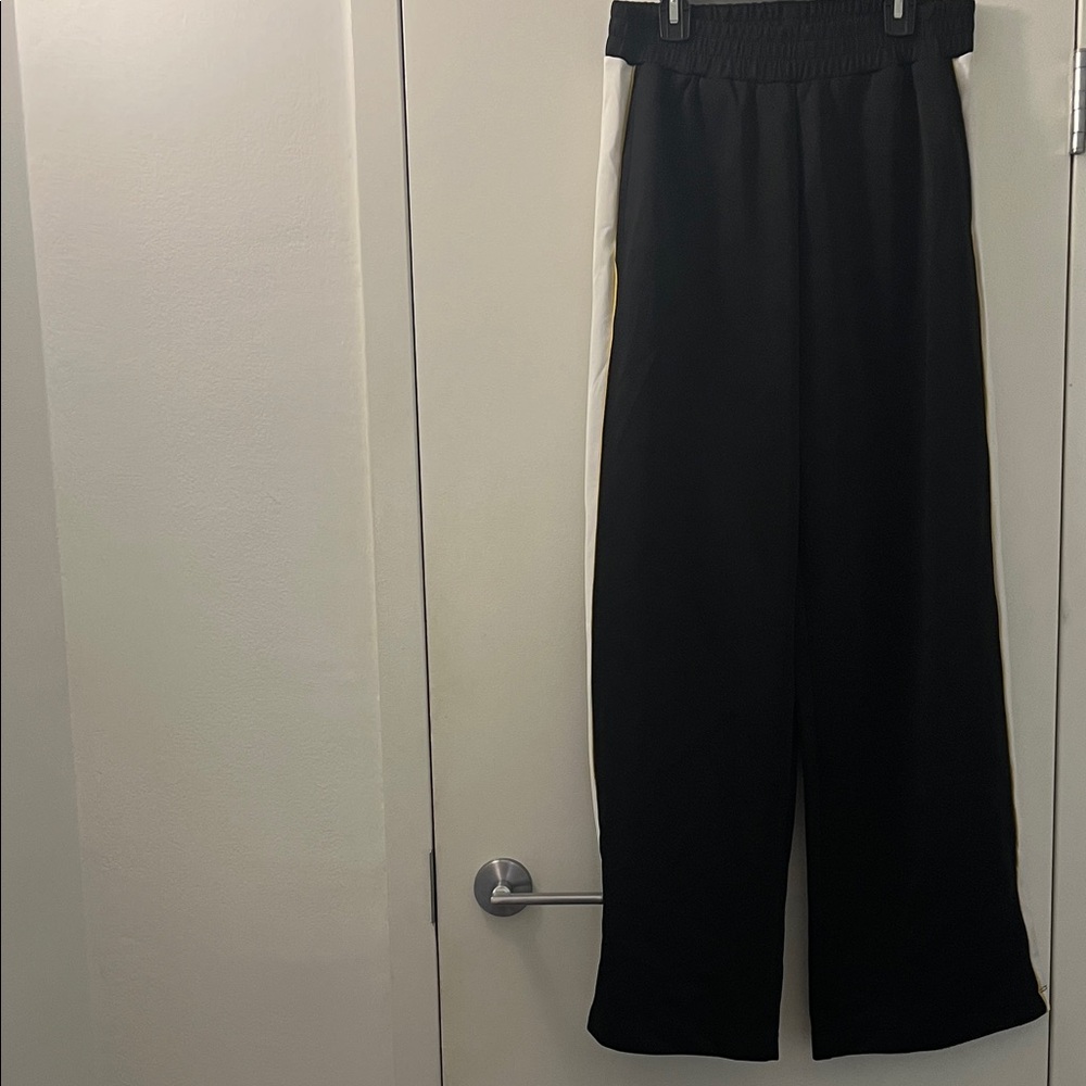 Black Striped Track Pants. Size S. Excellent condition.